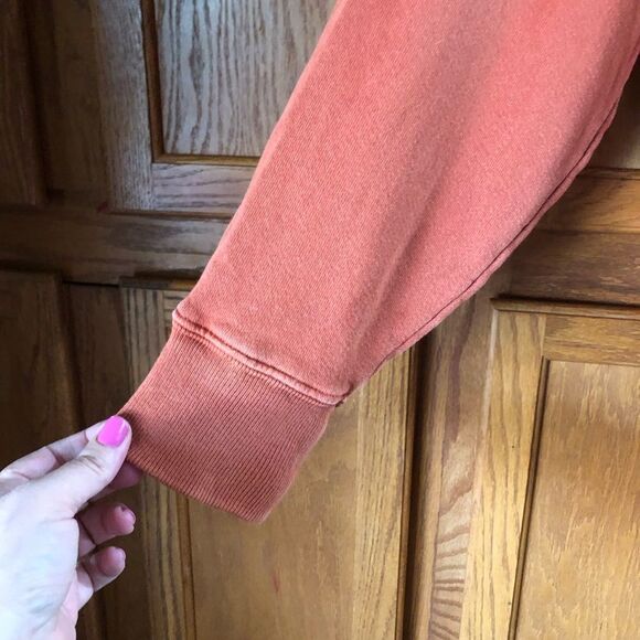 RE/DONE x Hanes Classic Hoodie Sweatshirt Oversized Orange Terracotta - S - Picture 5 of 13